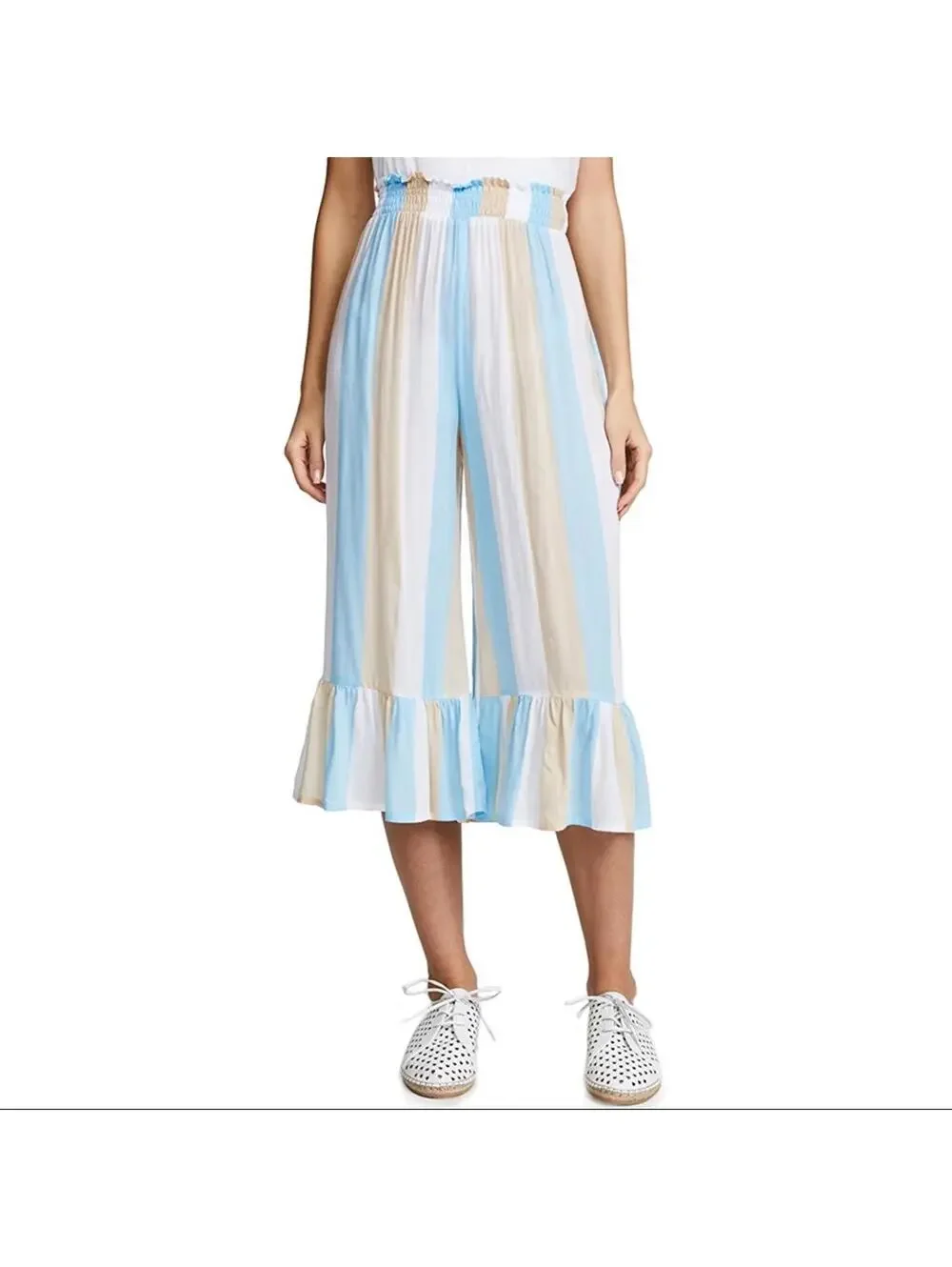 Coolchange Angel Seaside Stripe Swim Cover Up Set Ella Top Payton Culotte S NWT